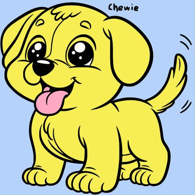 puppy standing up with his tongue out