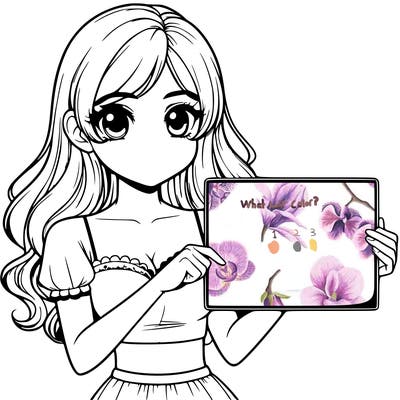 realistic pretty girl holding blank sign