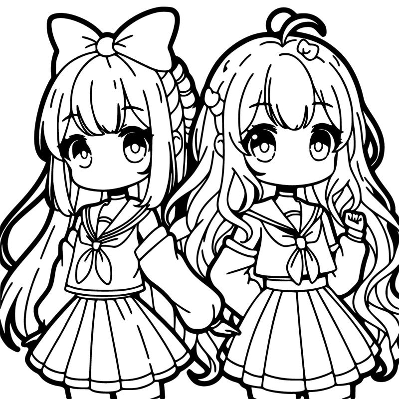 two cute anime girls