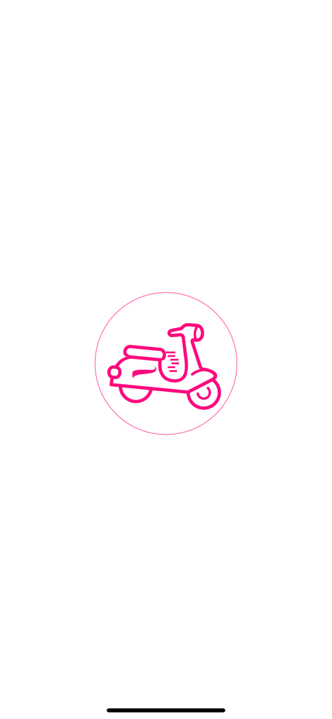 Plett Deliveries - Pink delivery scooter logo for Plett Deliveries app