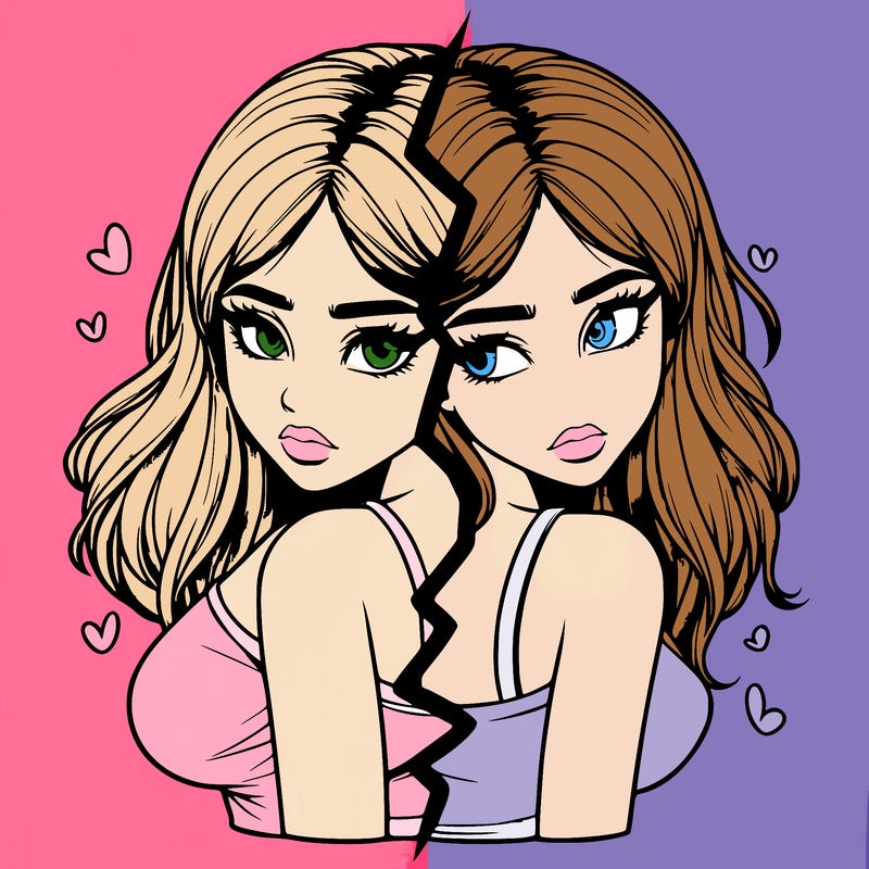 realistic girl split