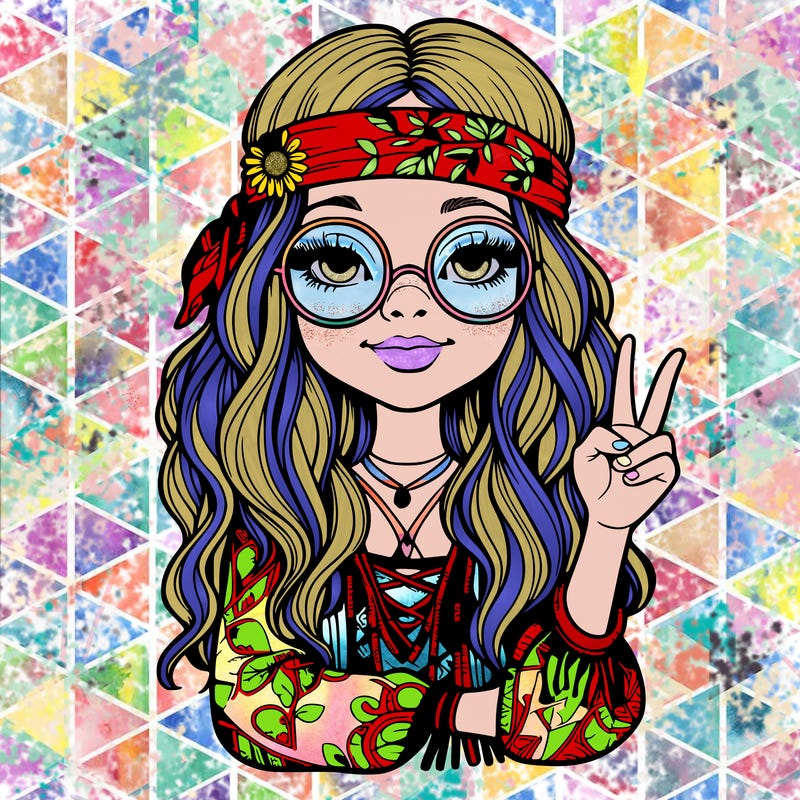 hippie girl realistic