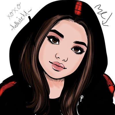 realistic teen girl in hoodie