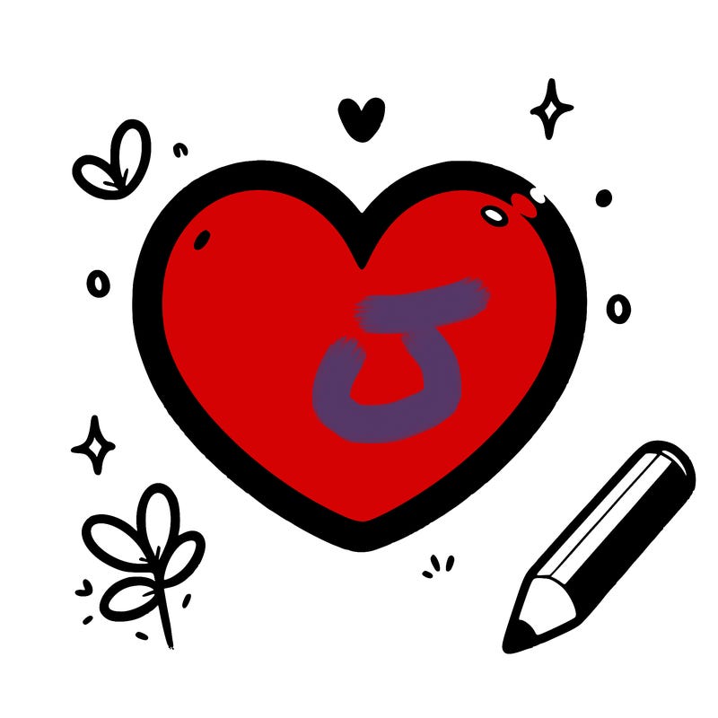 blank simple heart