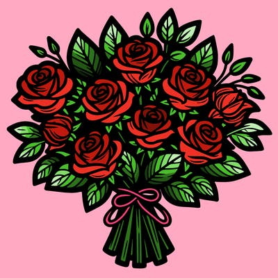 bunch of roses bouquet