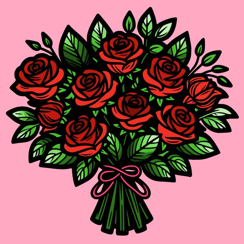 bunch of roses bouquet