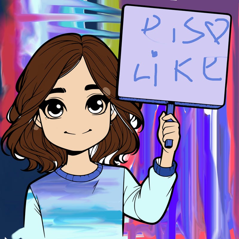 realistic girl holding up a sign