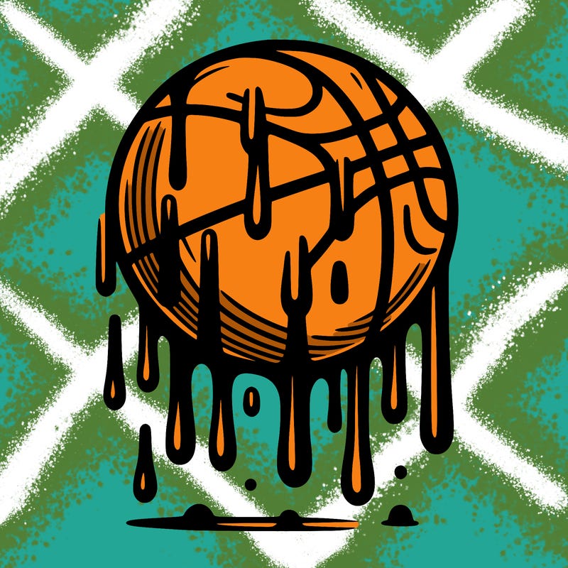 dripping basketball
