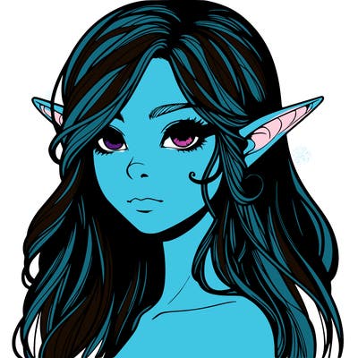 elf girl realistic dark fantasy