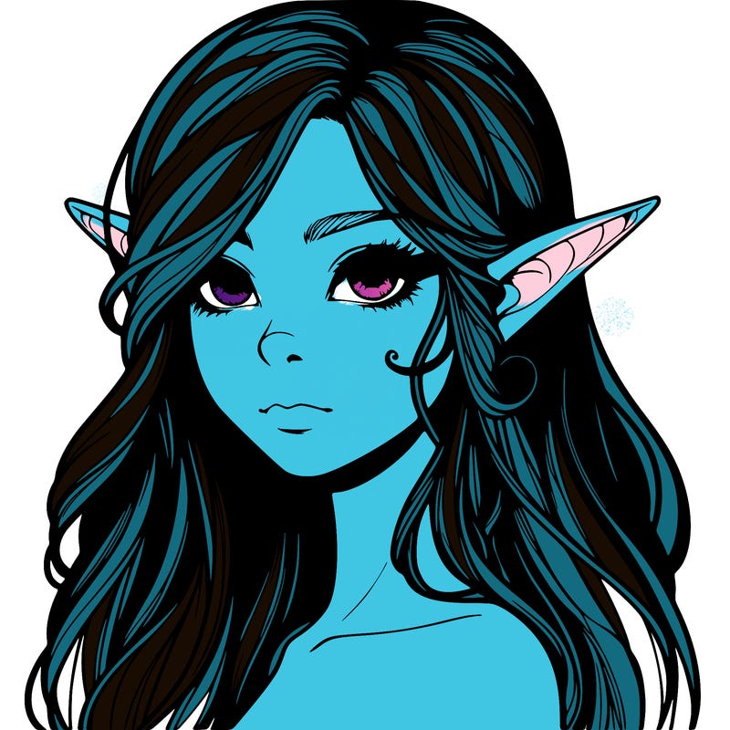 elf girl realistic dark fantasy