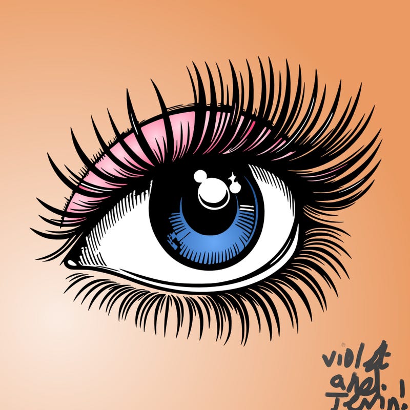 realistic eye long eylashes
