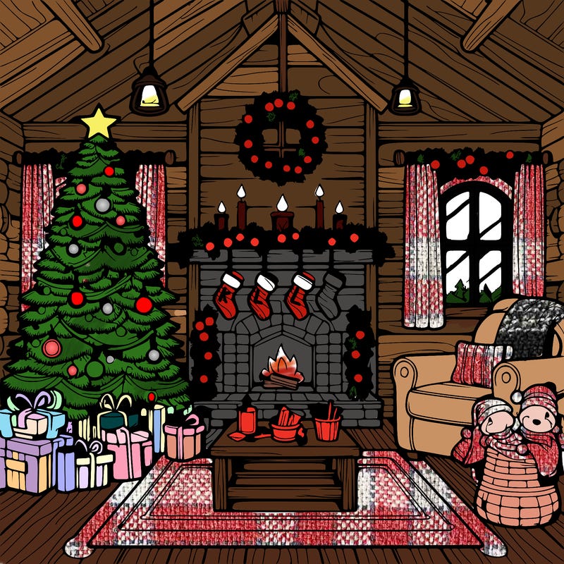 christmas house interior