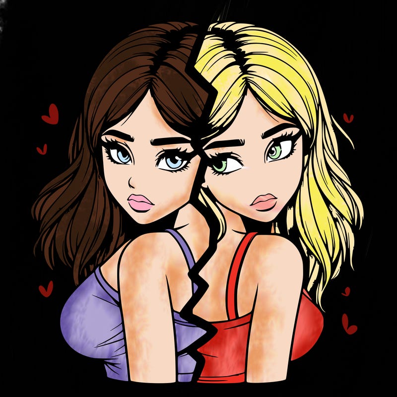 realistic girl split