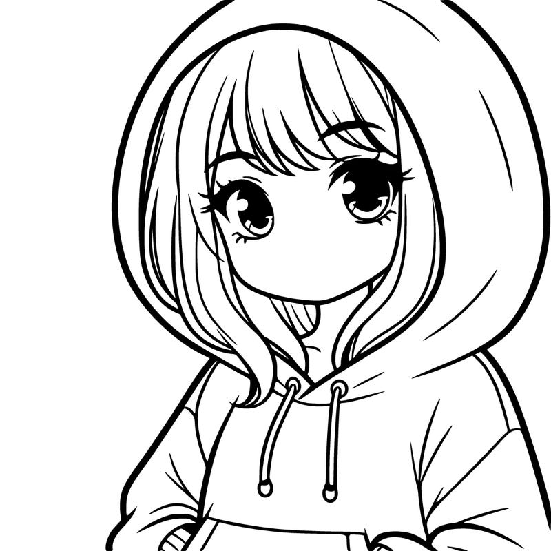 girl with hoodie