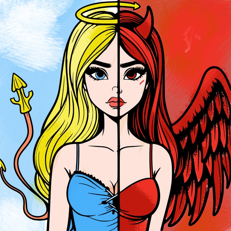 devil vs angel realistic girl