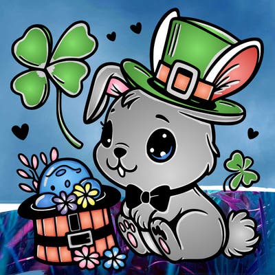 st. patrick's day, bunny.