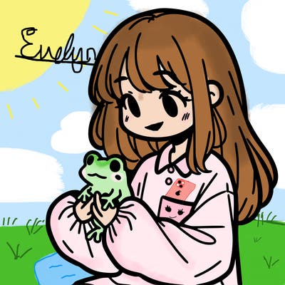 girl with long hair and a oversized shirt. and she is holding a frog