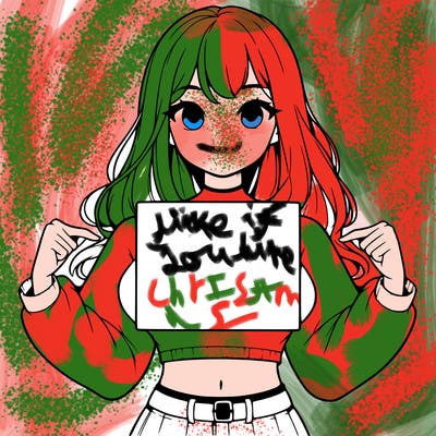 girl holding a blank sign in a long sleeve crop top