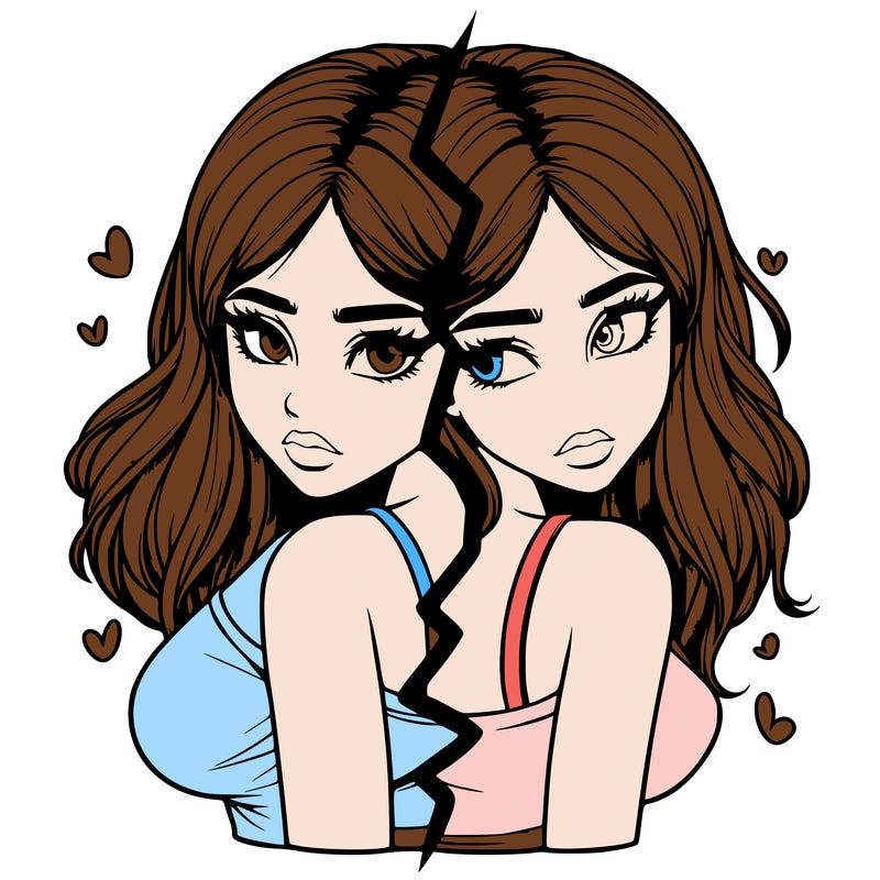 realistic girl split