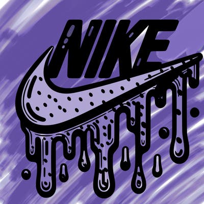dripping nike logo