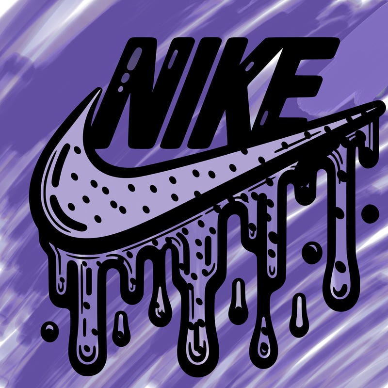 dripping nike logo