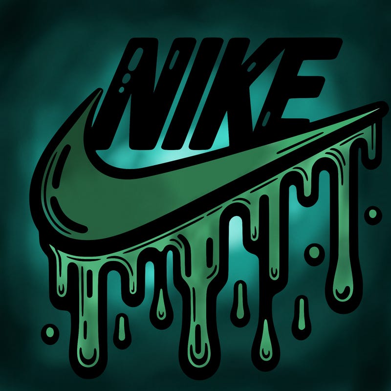 dripping nike logo