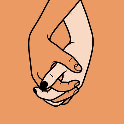 hands in shape of heart