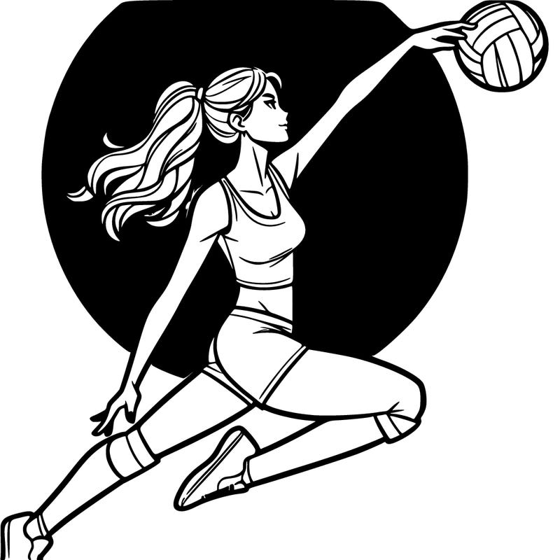 woman playing volleyball