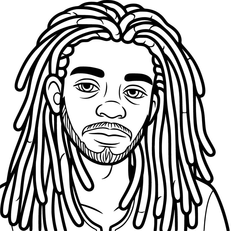 man with dreads
