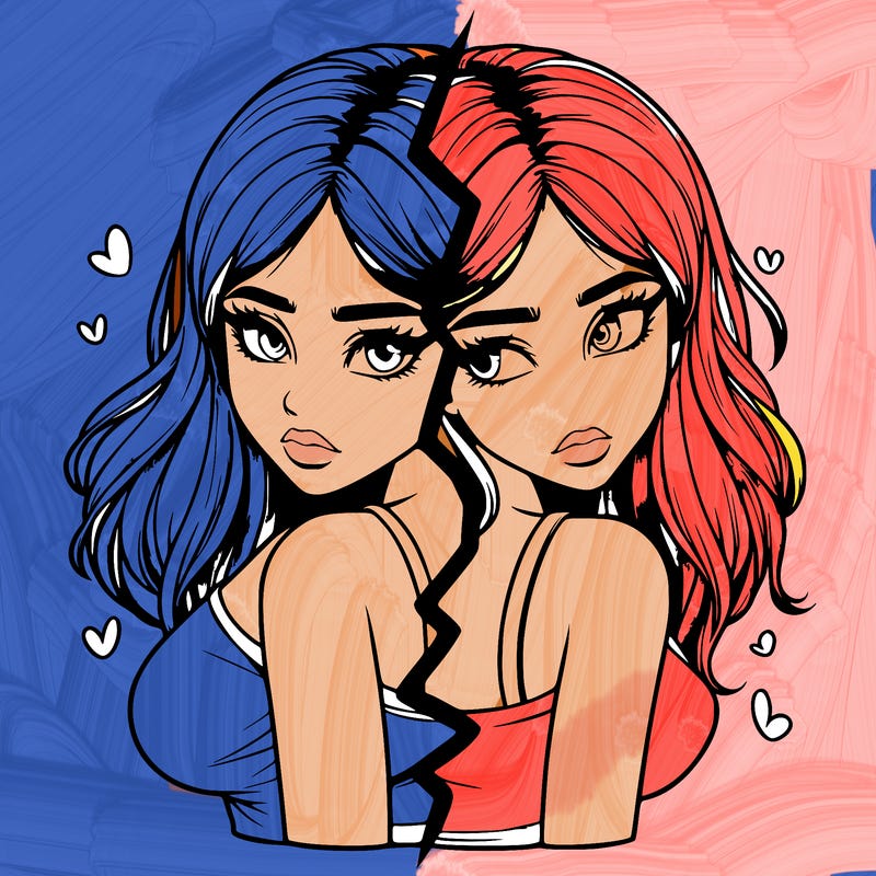 realistic girl split