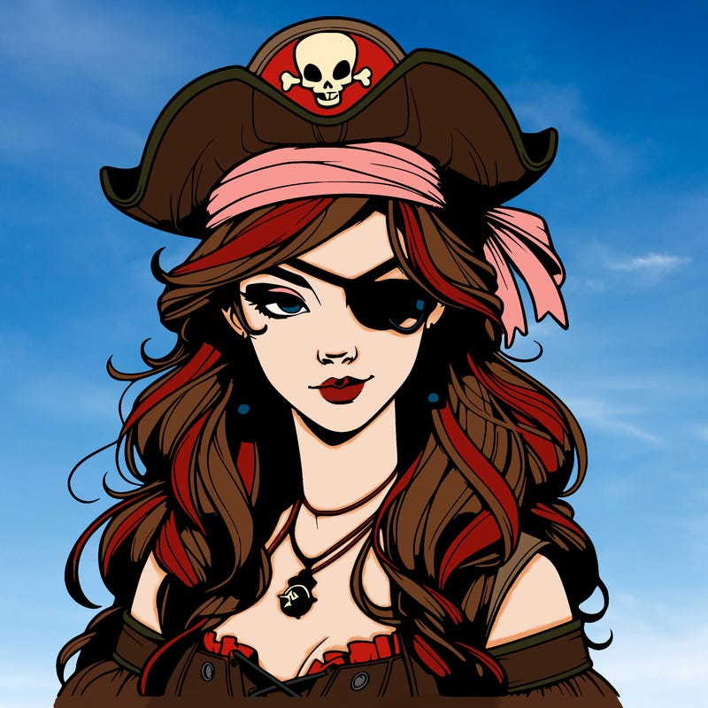 realistic pirate that’s a girl