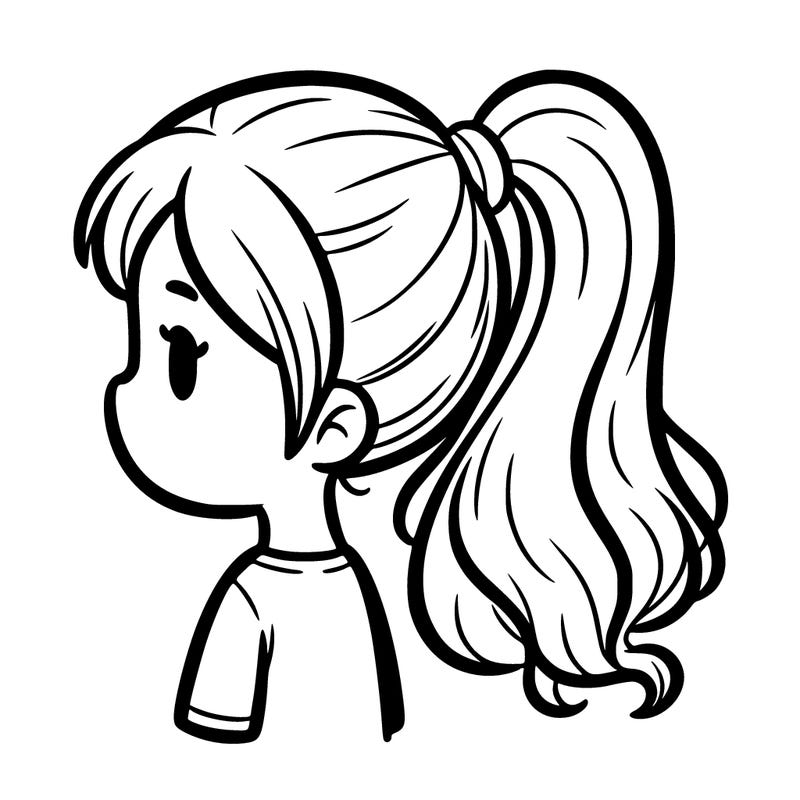 girl with ponytail