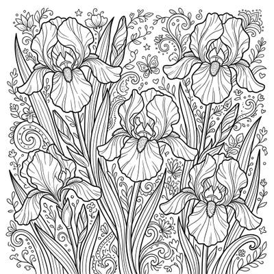 Unleash your creativity with this stunning pink irises coloring page, perfectly crafted for teens seeking an engaging artistic challenge. Explore intricate floral designs and delicate patterns, ready for your unique splash of color.