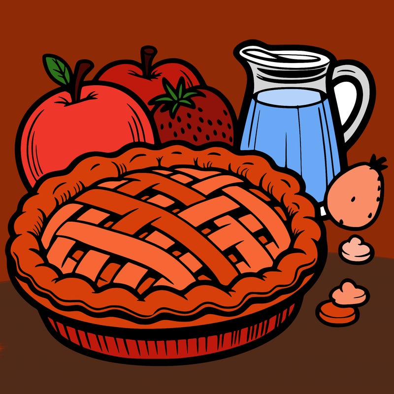 a pie of food