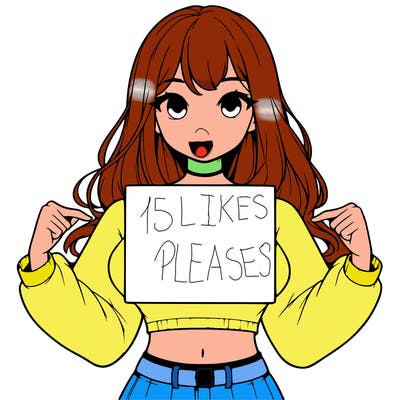 girl holding a blank sign in a long sleeve crop top