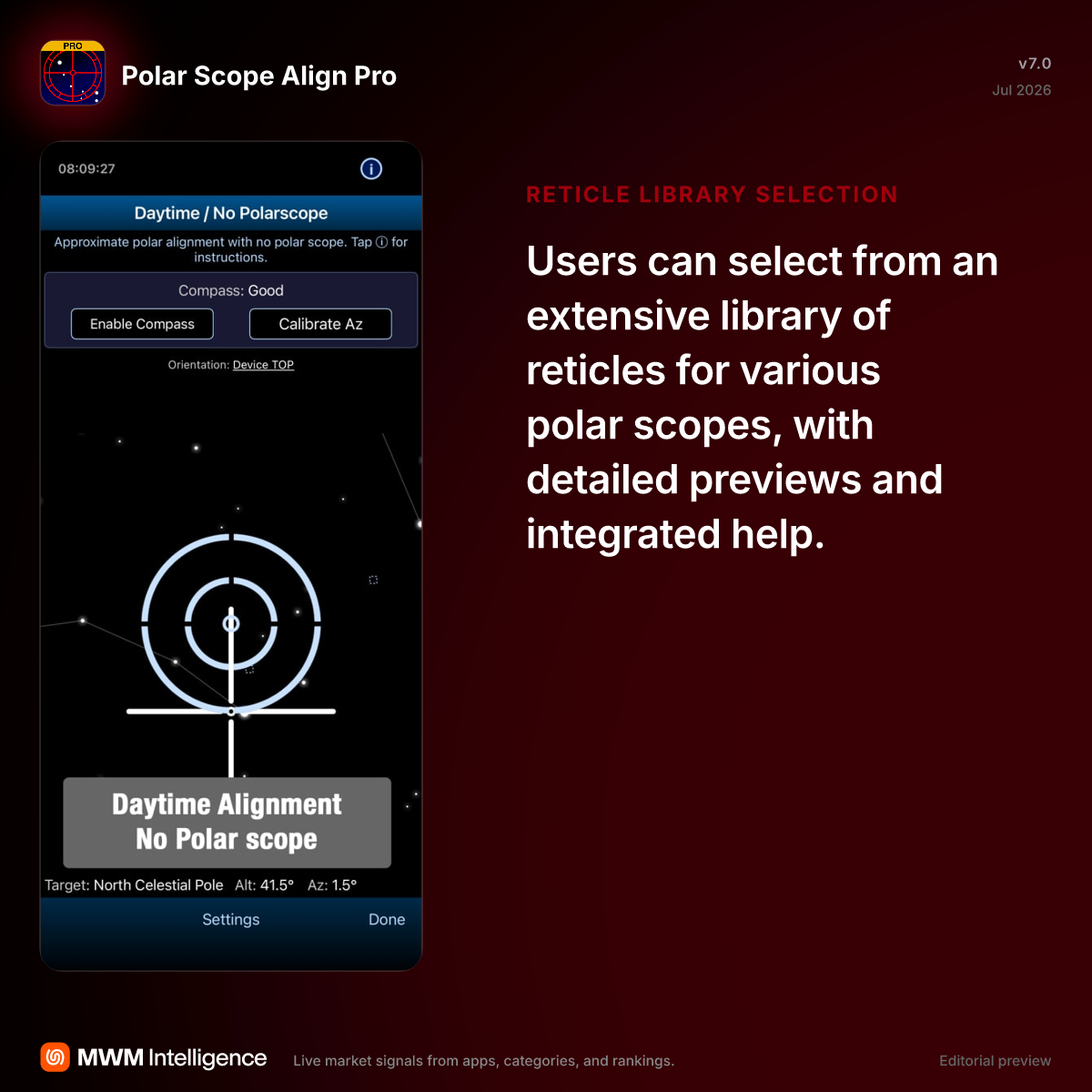 Polar Scope Align Pro - Utilities App | MWM