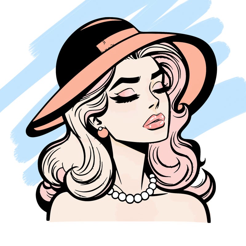 pop art style woman