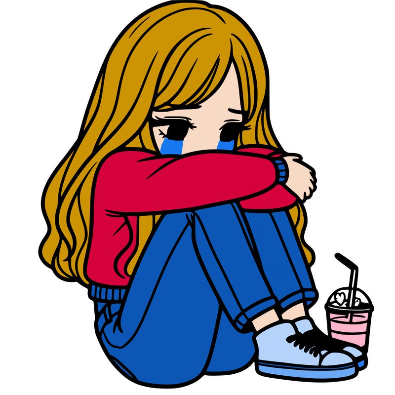 a girl  after a breakup