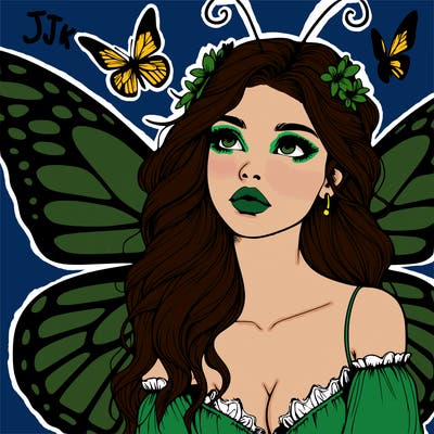 butterfly fairy realistic girl