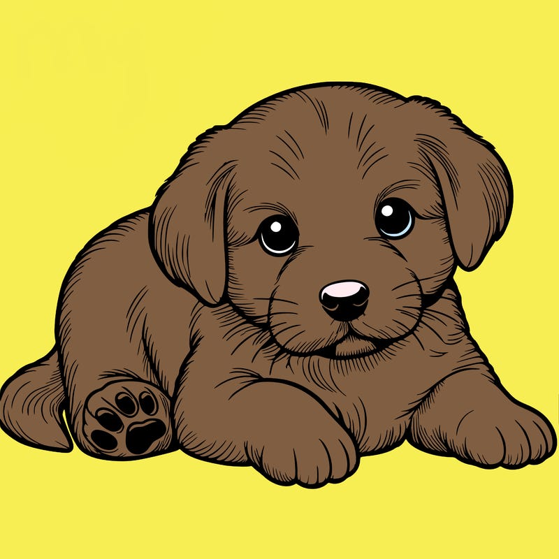 a cute realistic puppy