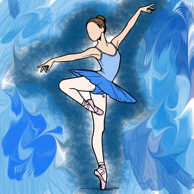 realistic person doing ballet