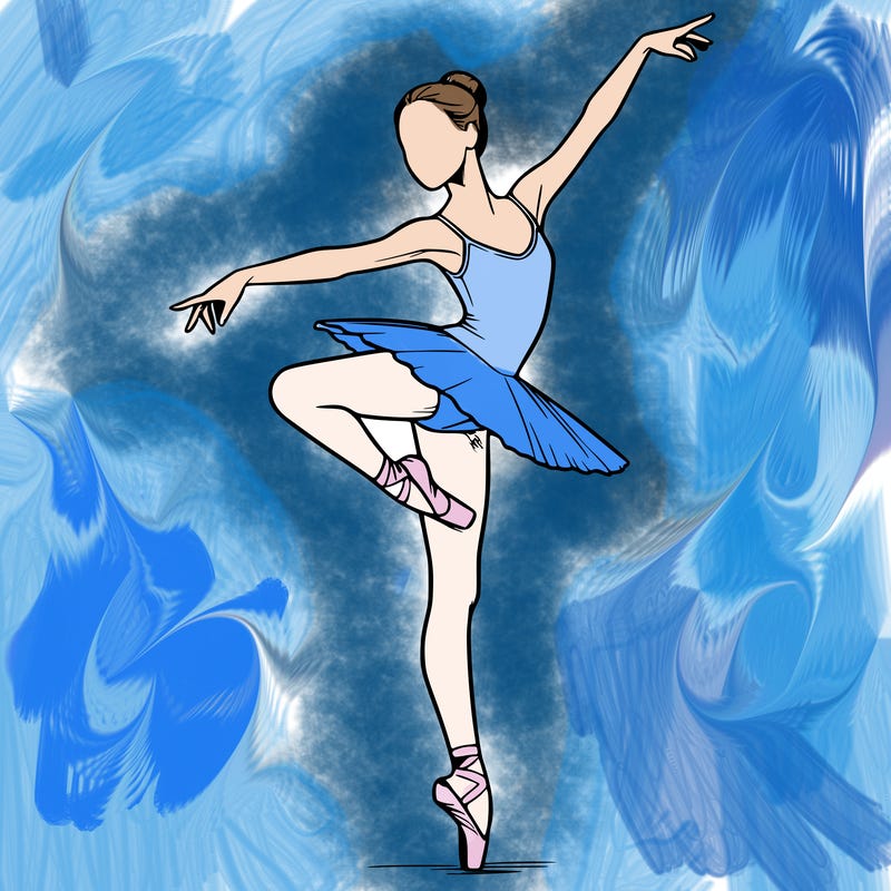 realistic person doing ballet