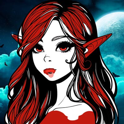 elf girl realistic dark fantasy