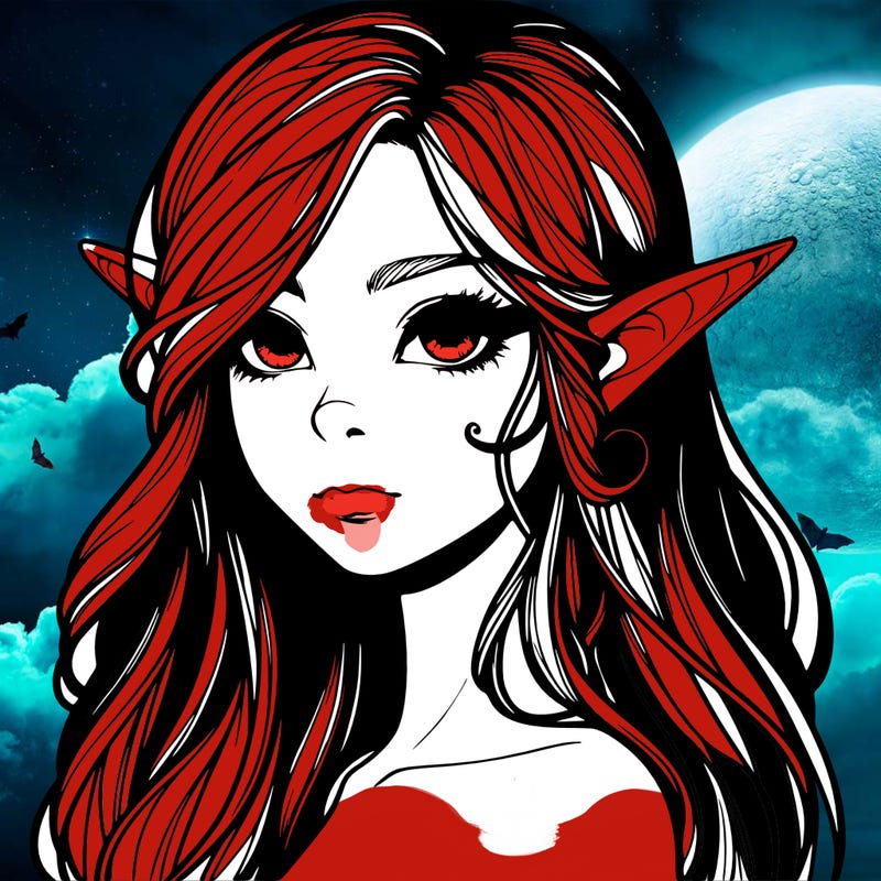 elf girl realistic dark fantasy