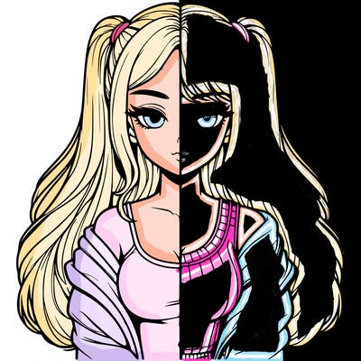 realistic girl split