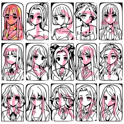 girls that look diffrent anime