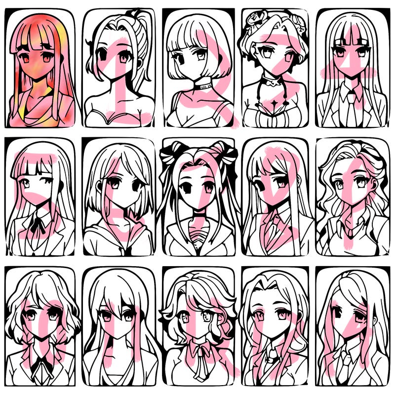 girls that look diffrent anime