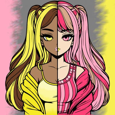 realistic girl split