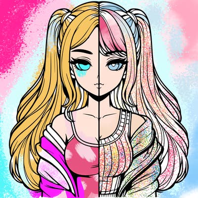 realistic girl split