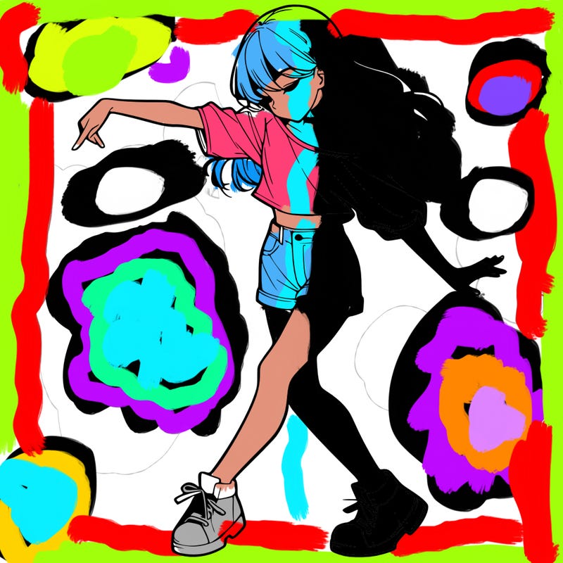 realistic girl danceing